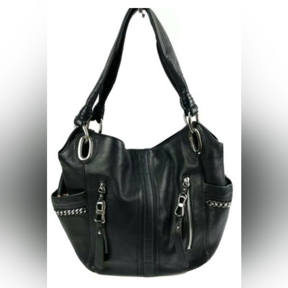 b. makowsky Handbags - Black Women's Leather Tote Shoulder Bag
